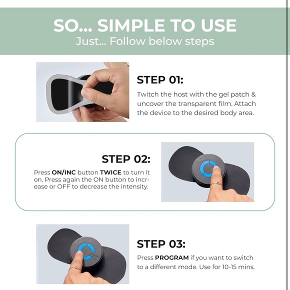 Nooro Portable Whole Body Massager - Deep Tissue Therapy TENZ unit - Picture 4 of 8